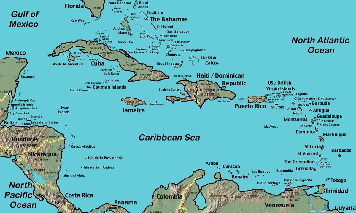 Kat jeyografik nan Beliz karayib