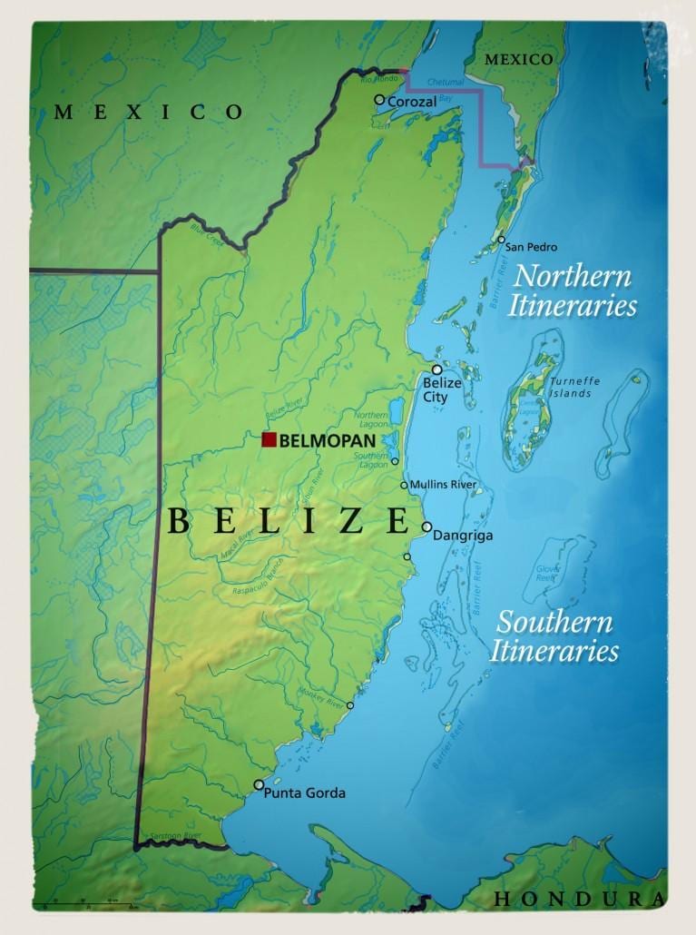 Kat jeyografik nan Beliz navige