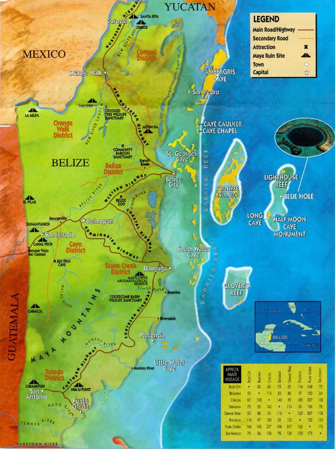 Kat jeyografik nan Beliz zou a