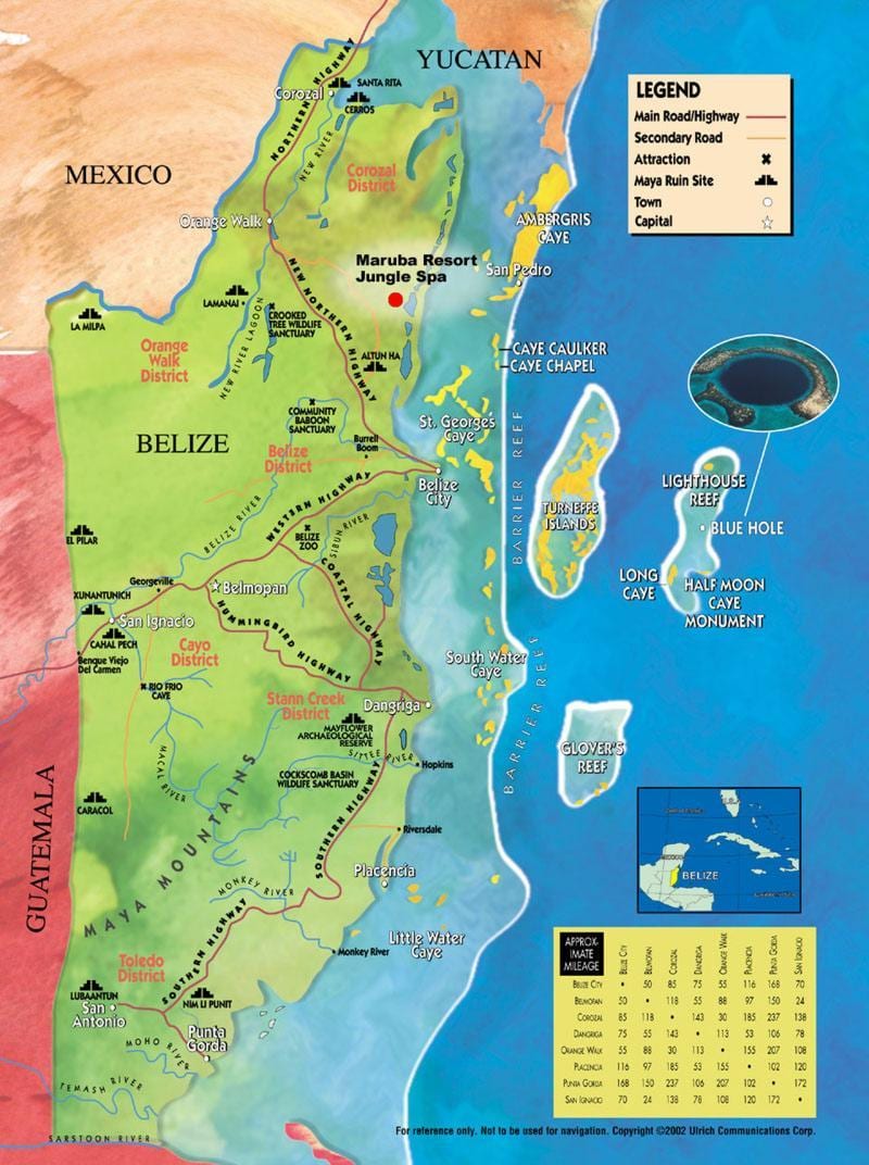 Kat jeyografik nan tabak caye Beliz