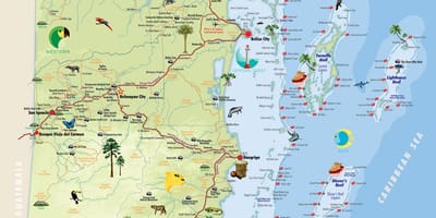Beliz atraksyon touris kat jeyografik