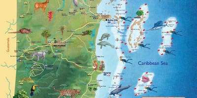 Kat jeyografik nan Beliz kaskad dlo 